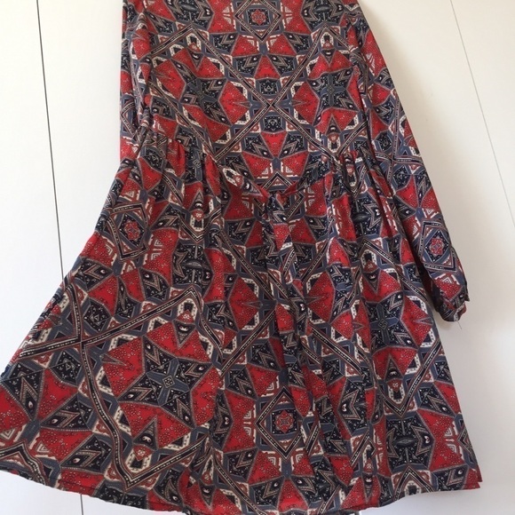 Paper Crown Anthropologie Efflorescence Red Dress - Picture 7 of 16